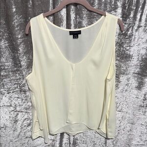 Light Cream V-Neck Blouse